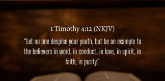 Understanding 1 Timothy 4:12 Bible study showing young believers living as examples in faith and purity