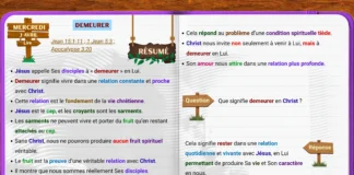 Demeurer étude de la leçon de l’École du Sabbat montrant la connexion avec Christ comme le cep et les sarments