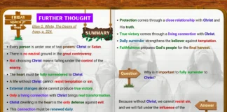Further Thought Sabbath School lesson study on surrender to Christ and spiritual faithfulness