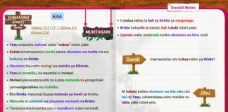 Kaa somo la Shule ya Sabato likionyesha uhusiano na Kristo kama mzabibu na matawi