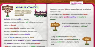 Mungu ni Mtakatifu somo la Shule ya Sabato likionyesha tabia safi na ya haki ya Mungu