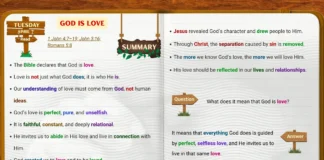 God Is Love Sabbath School lesson study showing God’s perfect and selfless love