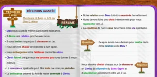 Réflexion avancée étude de la leçon de l’École du Sabbat montrant l’abandon quotidien et le fait de demeurer en Christ