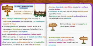 Illustration de Un peuple nombreux dans cette ville montrant Jésus encourageant Paul à poursuivre sa prédication parce que Dieu avait déjà préparé de nombreux cœurs à Corinthe.