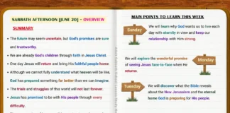Lesson 13 Overview illustrating believers looking forward to seeing Jesus face-to-face and living with Him forever