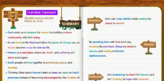 Further Thought on Lesson 13 illustrating believers preparing for heaven through daily fellowship with Jesus