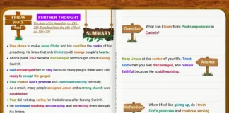 Further Thought on Lesson 1 illustrating Paul remaining faithful to Christ despite discouragement while preaching the gospel in Corinth