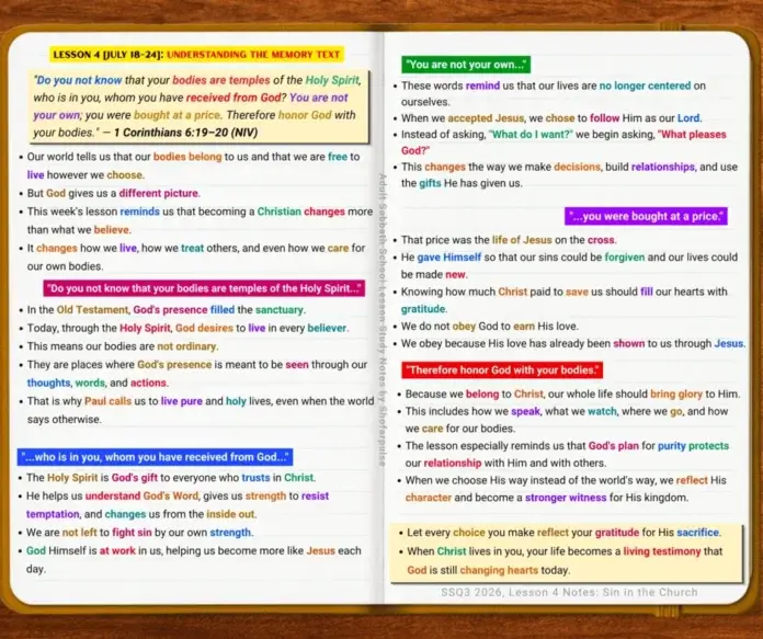 Understanding 1 Corinthians 6:19–20 illustrating believers as temples of the Holy Spirit, honoring God through holy living