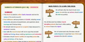 Lesson 4 Overview illustrating holy Christian living, purity, and believers reflecting the character of Christ