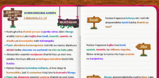 Kulinda Utambulisho wa Kanisa ikionyesha waamini wakitatua migogoro kwa hekima, upendo, na misingi ya Biblia.