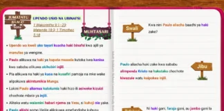 Jalada la Upendo Usio na Ubinafsi kutoka Mwongozo wa Watu Wazima wa Shule ya Sabato (ABSG Q3 2026), likionyesha kuacha haki binafsi kwa ajili ya kuieneza injili.