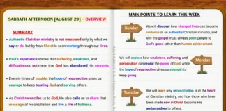 Lesson 10 Overview explores authentic Christian ministry, suffering, reconciliation, holiness, repentance, and God's power working through weakness.