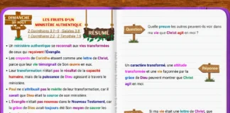 Les fruits d’un ministère authentique montrant des vies transformées qui révèlent la grâce de Dieu et l’œuvre de Christ