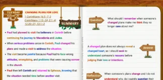 Changing Plans for Love in Lesson 9, showing how Paul's changed plans reflected his concern and love for the Corinthian believers