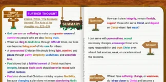 Further Thought on Lesson 9 showing how Christ uses suffering, weakness, integrity, and faithful service to bring comfort and triumph