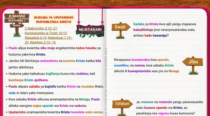 Huduma ya Upatanisho Inayomlenga Kristo ikionyesha Mkristo akishiriki upendo wa Kristo wa wokovu na ujumbe wa upatanisho