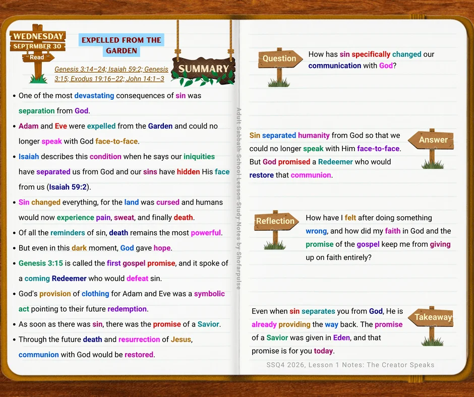 Expelled From the Garden as Adam and Eve are separated from God because of sin