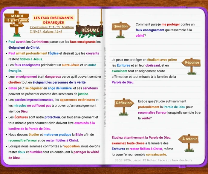 Les faux enseignants démasqués alors que les croyants examinent les enseignements et les affirmations à la lumière des Écritures