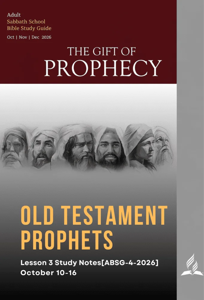Adult Sabbath School Bible Study Guide cover for Quarter 4, 2026, featuring Lesson 3, “Old Testament Prophets,” from The Gift of Prophecy.